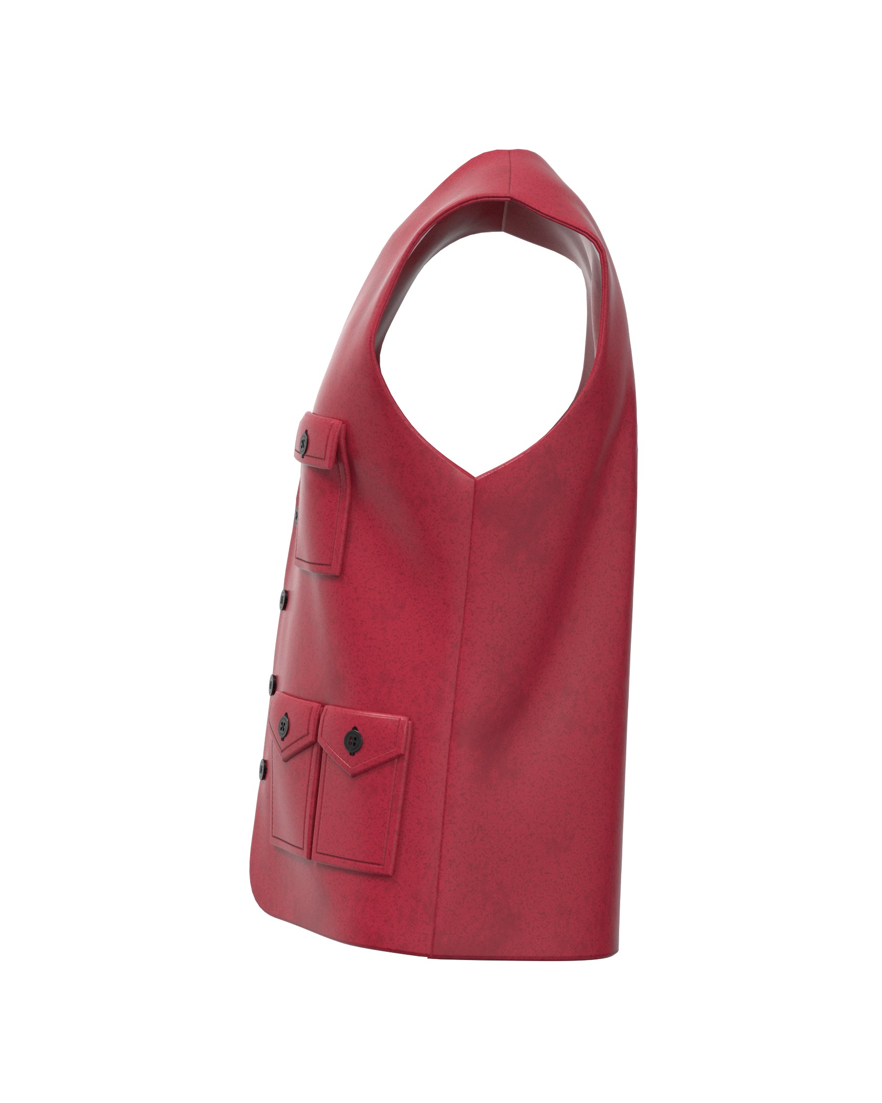 Maroon leather vest