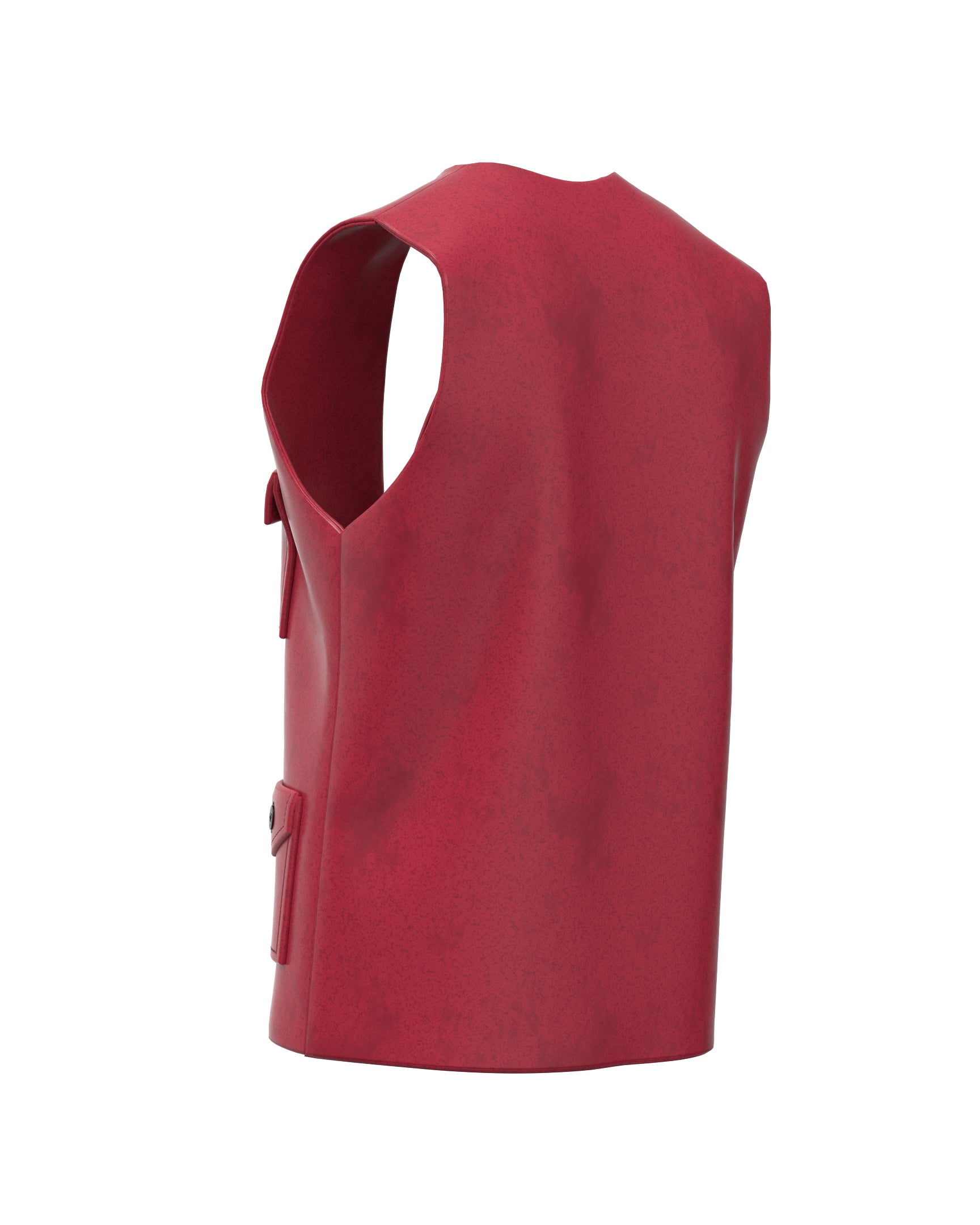 Maroon leather vest