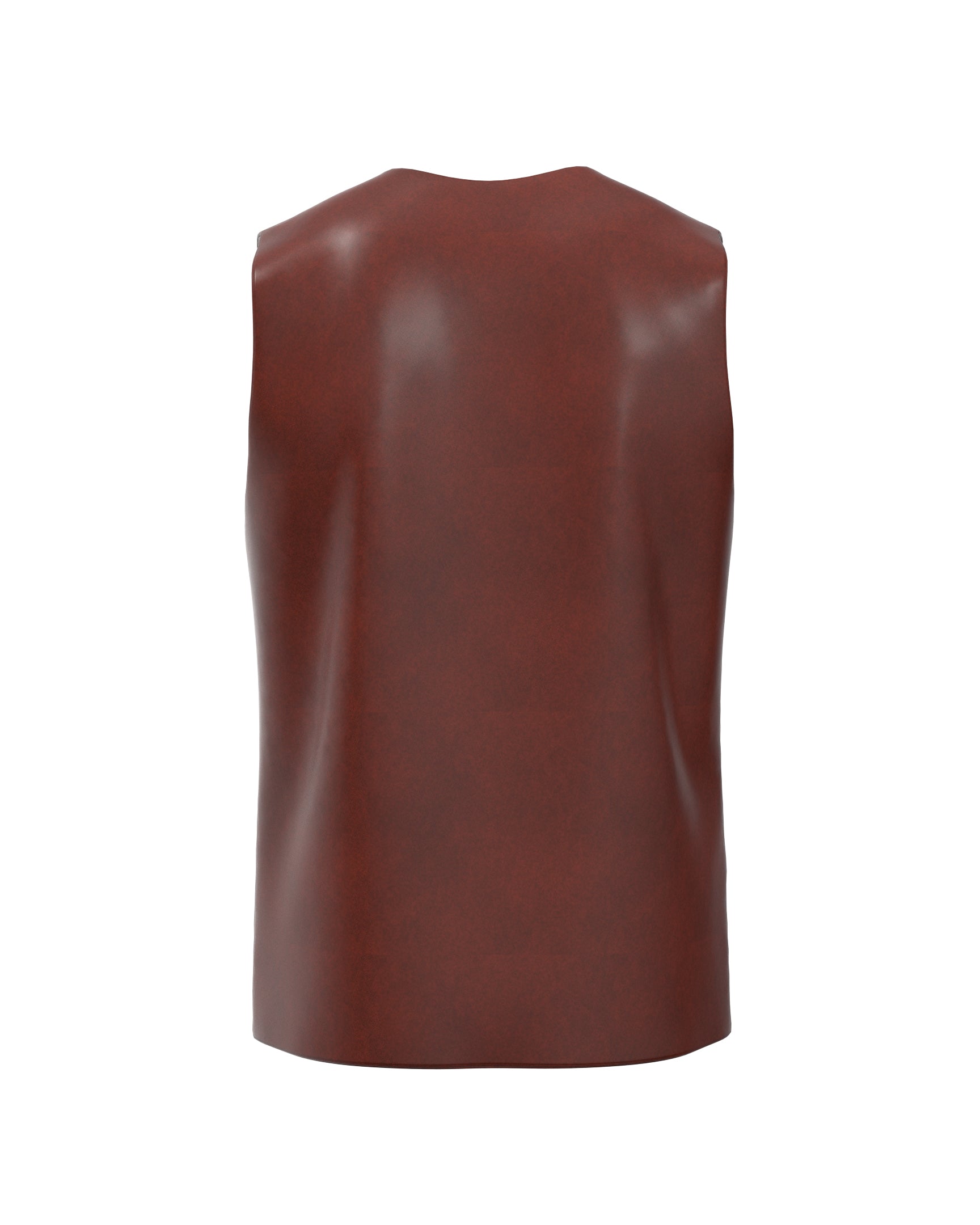 Brown leather vest