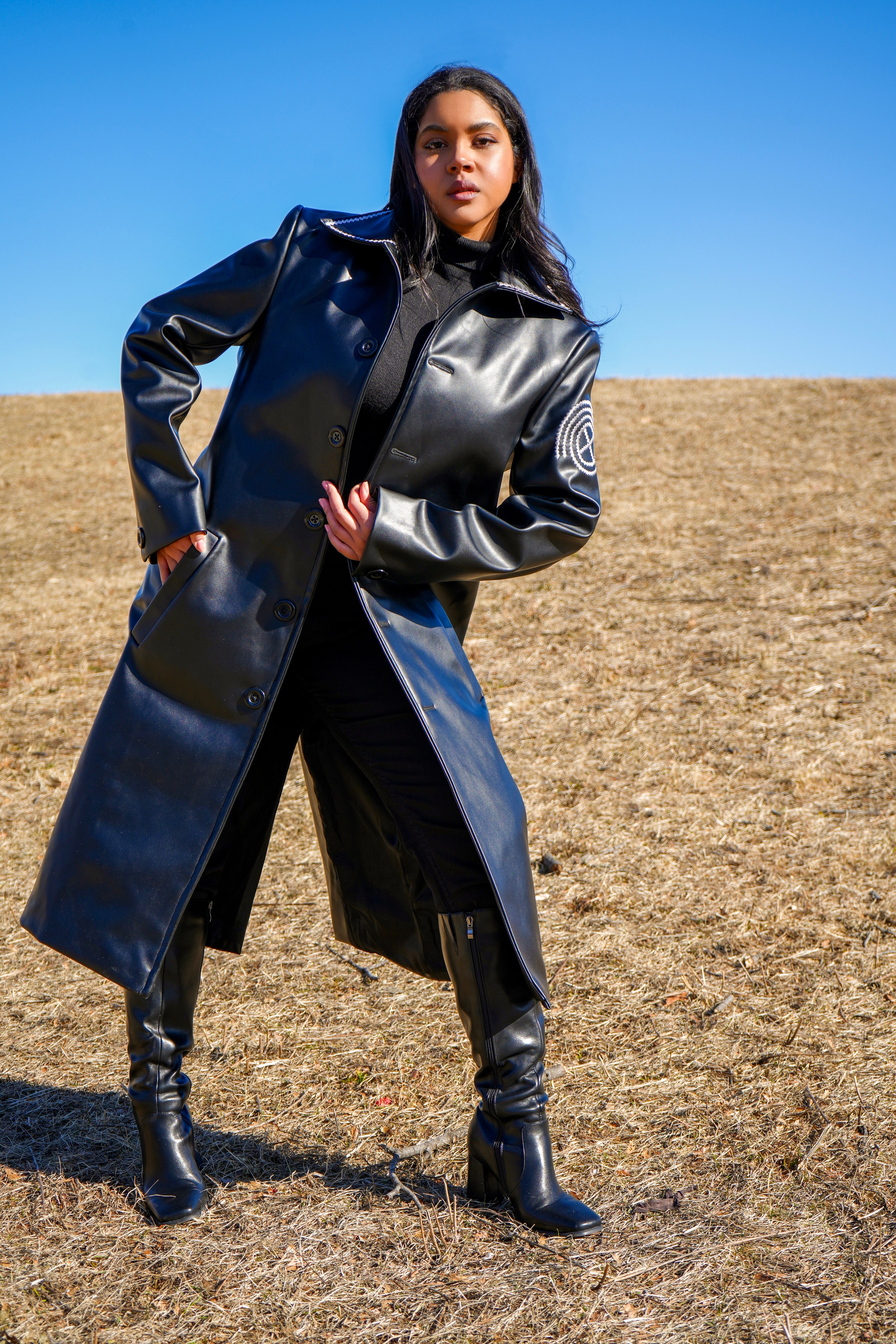Unisex Leather Coat