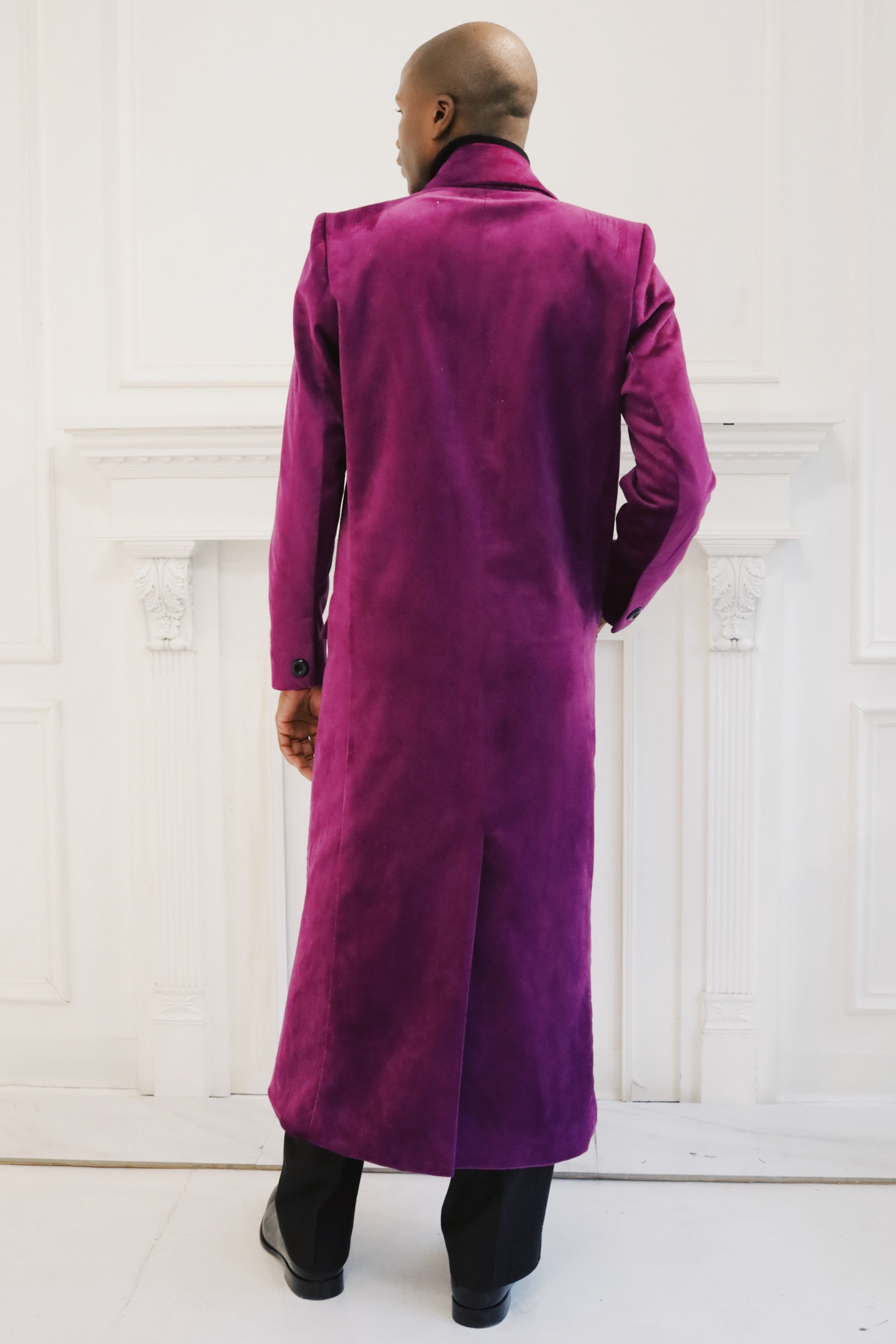 Deep Magenta Velvet Coat